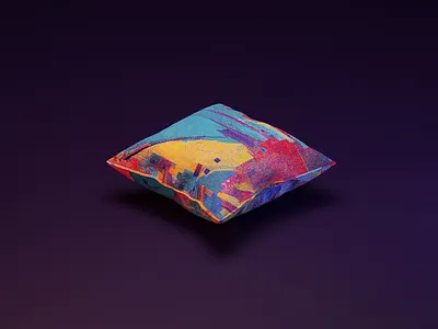 Isometric pillow 3d 3dpillow abstractrender isometric3dblender isometricpillow