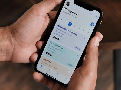 Calendar App Interaction animation app calendar clean event interaction ios iphone mobile motion planner principle product design prototype saas schedule todo ui ux video