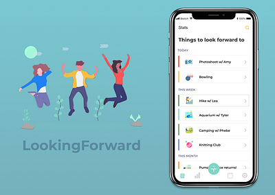 Mobile App: Looking Forward design mobile app product design ui ux