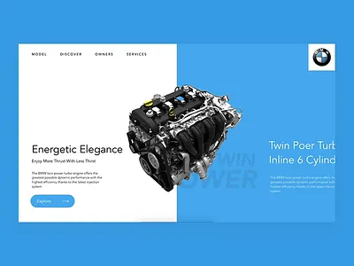 BMW Engine Overview page Interaction app bmw bmw engine interaction interaction design landing landing page page product page product page design ui ux web website