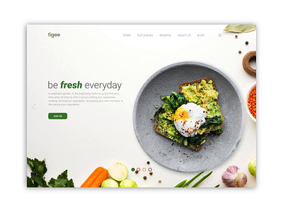 Yummy food website animation bowl food green healthyfood officience orange simple soup ui ux uidesign uxdesign vegetable webdesign website website design