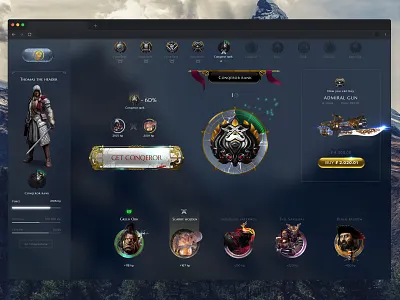 Fantasy Game Browser art fantasy game ui ui2d uiart uidesign ux