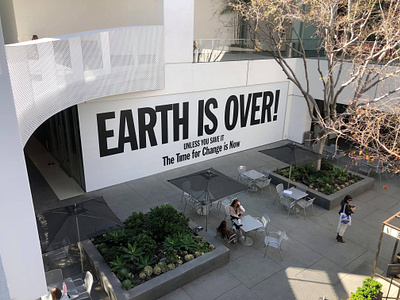 Earth is Over black campaign climate change john lennon museum white yokohama