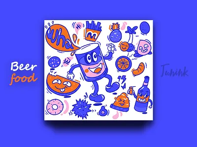 Summer Ice Doodle illustrations app beer design doodle drawing food illustration watermelon