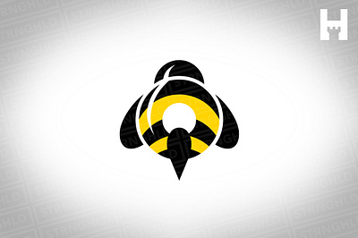 Bumble Bee Vector Logo Template bee branding bumblebee design gold logo minimallogo template vector