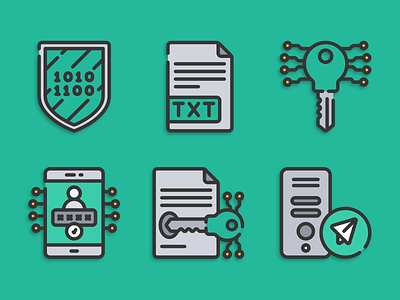 Cryptography icons cryptography designer icon designs icons icons design icons pack iconset illustration