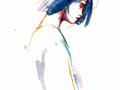 27022020 art art deco beauty editorial fashion fashion design fashion illustration fashionillustration ink lines pencil portrait watercolor woman