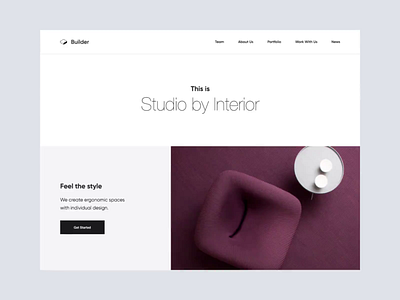 Builder - Landing Page animation clean colors design landing minimal ui ux web website