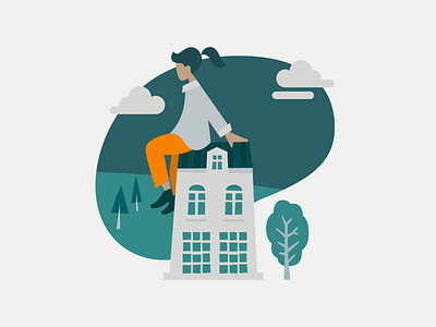 Landing-Page Illustration clean design flat illustration minimal website