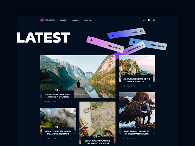 Amazine Latest blog branding colors dark feed interests magazine photos stories topics