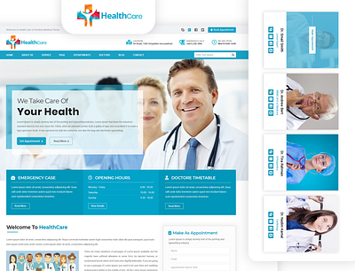 HealthCare website Design dental care healthcare medical design surgery website builder website design