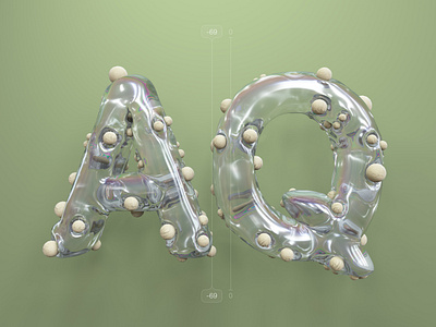 Kerning pairs for designers – AQ 36 days of type 3d alphabet c4d cinema 4d illustration kerning letters type