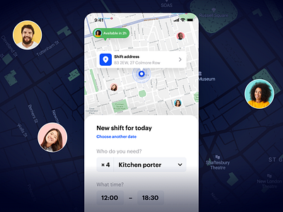 Get the Pro Staff at your door in under 2 hours app ios mobile app product design uber ui ux