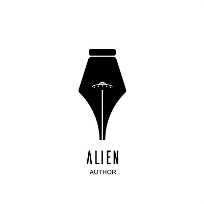 Alien Author 🛸 brand identity branding illustration logo logo concept logo inspiration logodesign logos minimal vector