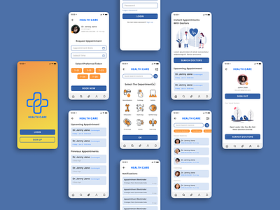 Hospital Appointment App UI Concept app app design appointment booking illustraion medical mobile design mobile ui ui uidesign