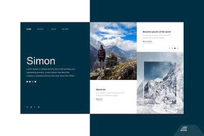 Explore - landing page adobexd blog branding clean design elegant explore landingpage main main page people simple ui
