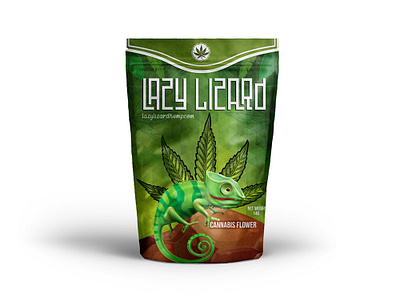 Lazy Lizard artist iguana marijuana mockup packaging packagingdesign pouch mockup