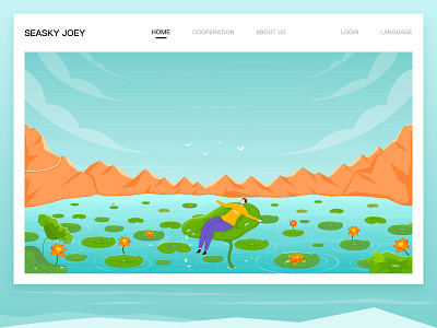 SEASKY branding city color illustration ui web design 插图 海报