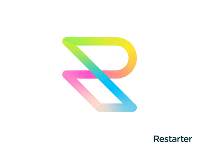 Gradient R Letter Logo abstract brand branding clean corporate gennady savinov logo design geometric gradient logo design minimalistic minimalistic logo modern r letter r logo r symbol startups symmetric