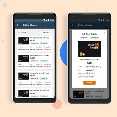 Gift Card Info android app appdesign design gift card gift card design material ui materialdesign popup popup design ui ui ux uidesign uiuxdesign