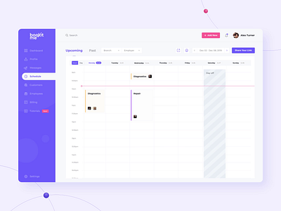 BooKit Me: Schedule Screen animation app booking calendar clean dashboard design desktop event interface motion product design saas schedule service ui ux web