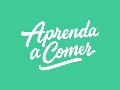 Aprenda a Comer (Learn to Eat) blog logo calligraphy creative custom custom lettering custom type food logo graphic design green logo hand drawn hand lettering lettering lettering artist lettering logo logodesign logotype portfolio typography typography logo vector