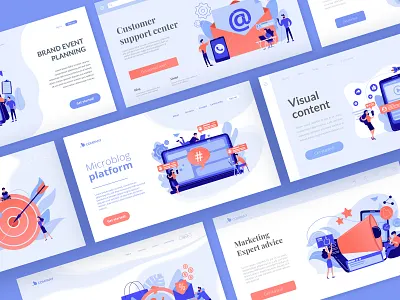 Marketing landing page templates concept illustration landing landing page templates ui ui elements uikits vector web design