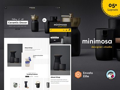 minimosa - art & design studio - eCommerce Multi-purpose Theme art design minimosa opencart prestashop responsive shopify studio templatetrip woocommerce wordpress