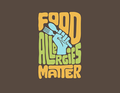 Food Allergies Matter allergy clientwork custom lettering food hand drawn handlettering jerryokolo lettering logo designer logodesign logotype procreate tshirtdesign typography