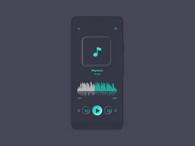 Daily UI 9 - Music Player - Neumorphism Music Player app design flat icon illustration minimal music music app music player neumorphism ui ux vector web