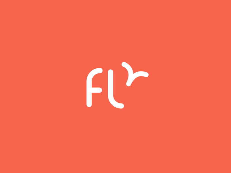 Fly | Wordmark Animation 2d animation animation bird logo branding clever fly logo animation logotype mark minimal monogram typography wordmark