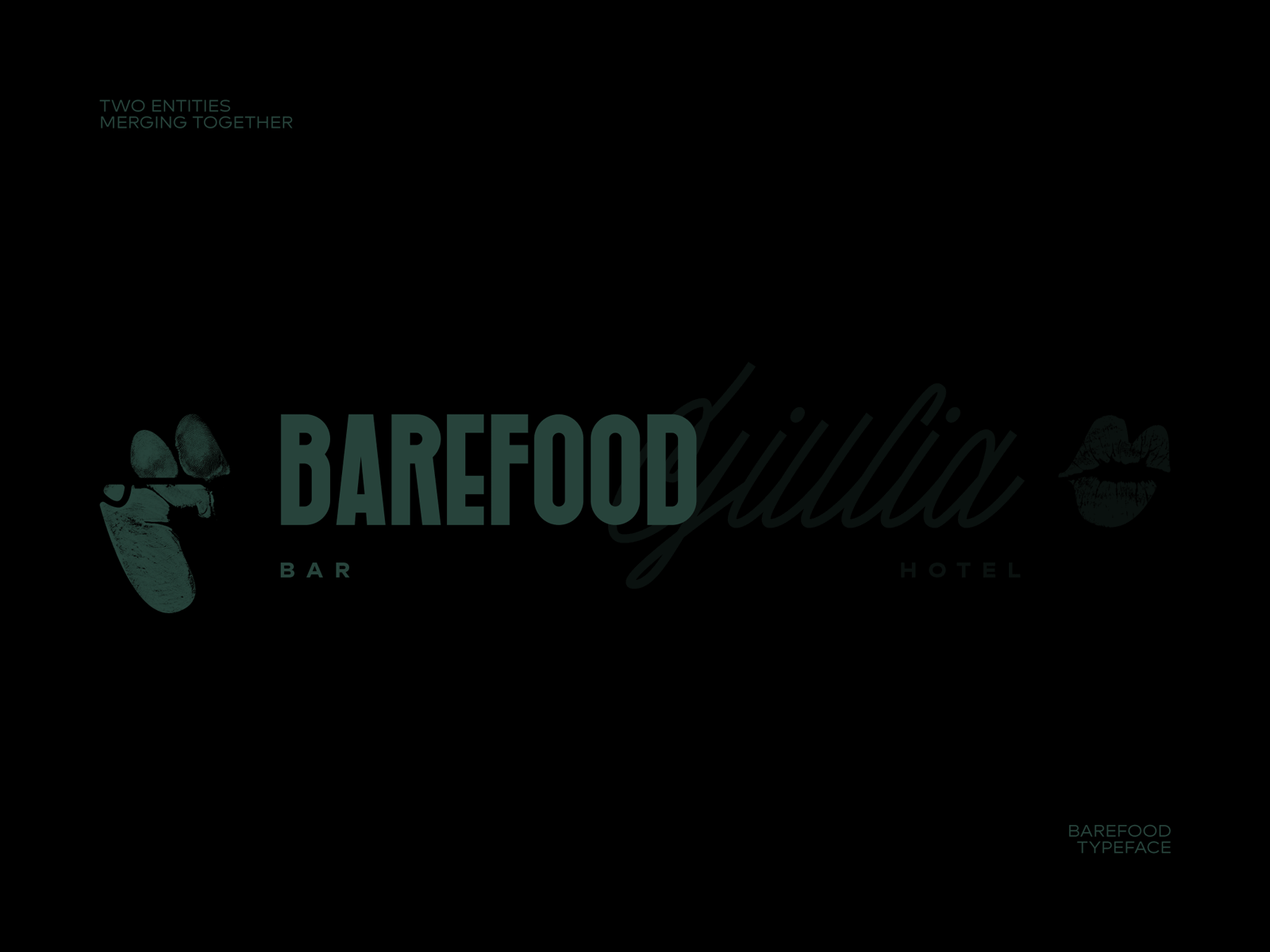 Barefood Giulia Branding bar boutique boutique hotel branding brutalism custom lettering custom type eskader font design foot fre lemmens hotel identity illustration lips logo design logomark script font stationery typeface