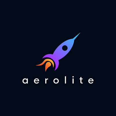 Rocket ship logo gradient logo logo logo design night rocket logo spaceship
