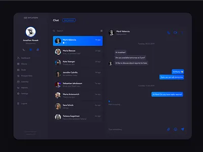 Chat - Web App (Dark Mode) app chat chat app clean dark app dark mode dark ui dashboard dashboard ui design desktop finance inbox interface messages minimalist profile ui ux web app