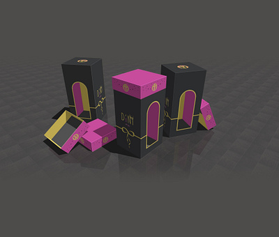 Wig box for dolls 3d box design doll graphic design