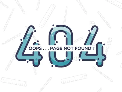 404 404 404 error page 404page adobe illustrator dribbleweeklywarmup illustration minimal oops pagenotfound vector