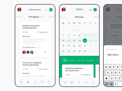 To-do list tool, p2 app calendar ios management mobile product design productivity project management schedule to do list ui