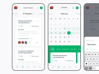 To-do list tool, p2 app calendar ios management mobile product design productivity project management schedule to do list ui