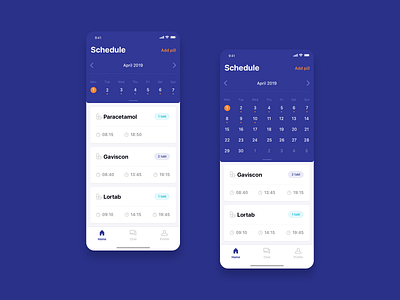 Healthcare App app health healthcare ios medical app medicine mobile pharmacy pills schedule ui ux