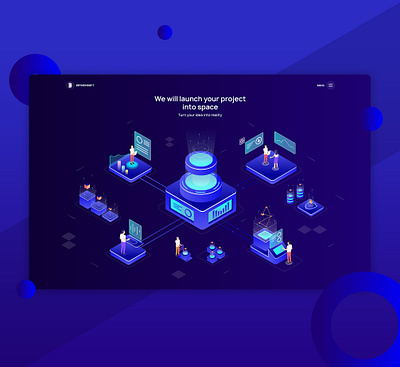 Website for "Brymonsoft". Isometric illustration clean concept design illustration illustrator isometric isometric design isometric illustration logo ui ux vector website