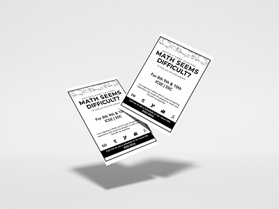 Math Tutor Flyer black and white minimal poster tutor flyer