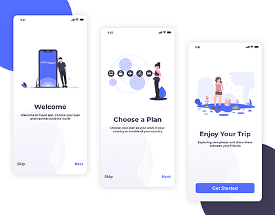 Travel app onboarding UI app design illustration onboarding onboarding screen onboarding ui ui