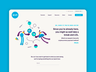 BNA Website-404 Page 404 corporate desktop error 404 error page joke payment search search box transactions ui ux web web design website website design