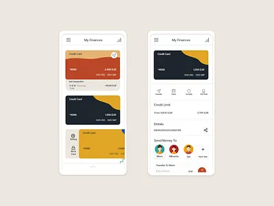 Banking app bank bankingapp colorful creditcard design finance mobile mobile app mobile ui white whitespace