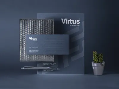 Virtus Residential / Commercial Company brand identity branding designer identity logo design logotype stationary design typedesign