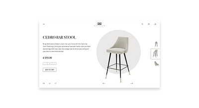 Cedro Bar stool - Luxury furniture product page design concept furniture furniture website luxury brand luxury furniture product design product page professional ui ui ux ui design ui designs uidesign uiux ux web web design webdesign website website concept website design