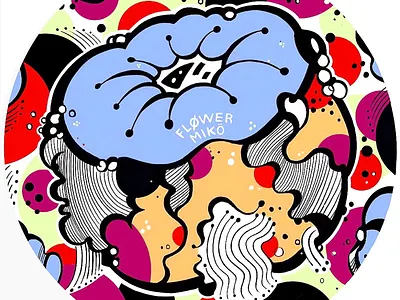 Miko Flower abstract design flower illustration pattern textile