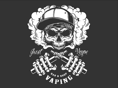 Scull Creator Vaping adobe illustrator blackandwhite design logo design logo mark logo vaping monochrome skull skull creator vaping vapor vector vector illustration vintage