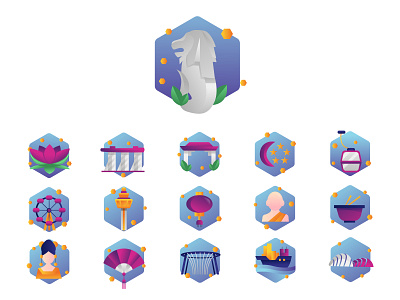 Singapore Icons asia design dribbble freepik icon icon bundle illustration singapore ui ux vector