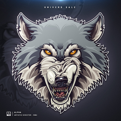 Alpha awax design branding design digital painting drawing illustration illustrator wolf